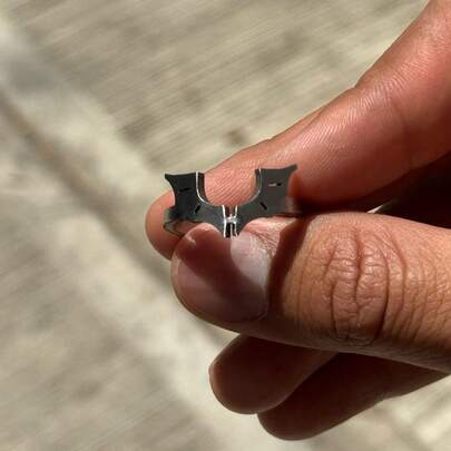 Anillos de Duko Ajustable Acero Inoxidable Alas Diablo