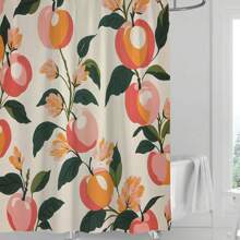 1pc Printed Waterproof Shower Curtain, With 12 Plastic Hooks, Machine Washable, Bathroom Partition, Bathtub Curtain, Bathroom Decor Window Curtain Back To School