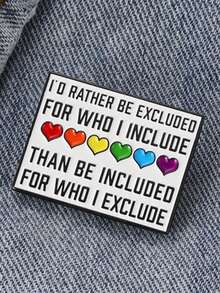 1PC Cartoon Zinc Alloy Brooch Creative English Letter Quotation Brooch - BR020+ - View 4