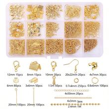 853pcs/Box 15 Grids Storage Box DIY Jewelry Making Kit, Including Lobster Clasps, Jump Rings, Ear Hooks, Flower Separation Bead, Extension Chains, Water Droplet Pendants And Other Multi-Purpose Accessories,No Electricity Needed, For Adults And Beginners - Accessory Kit - View 6