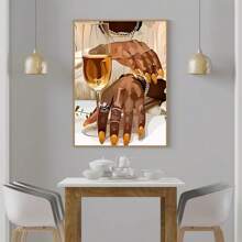 Set Of 1/3 Pcs Pop African American Wall Arts Posters, Art, Fashion Art Prints, Canvas Posters Printing, Modern Home Bathroom Bar Living Room Bedroom Decoration Unframed-Style, Wall Art With Frame