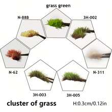 Grass Needles Tufts Bushes Miniature Plant For Diorama HO N TrainRailway Scene Building Model Layout - As Photo - View 10