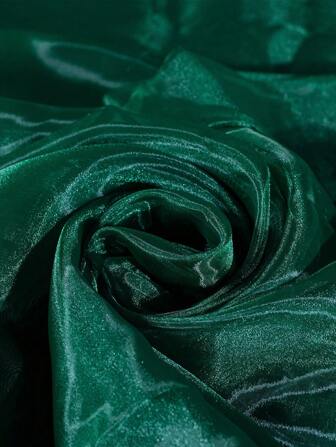 1pc Transparent Olive Green Organza Fabric, Silky Shiny See-Through Tulle, For Wedding Dress DIY Sewing, Wedding Decoration Crafts