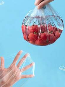 50/100/300/500pcs Disposable Self-Sealing Food Wrap Covers, Plastic, Great For Kitchen, Picnic And BBQ - Multicolor - View 5