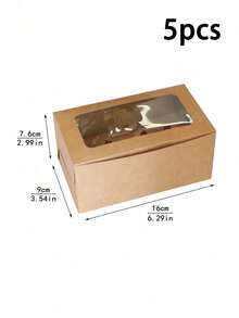 5 cái/10 cái 2/4/6/8/12 Hộp đựng bánh nướng xốp, Hộp đựng bánh trứng, Hộp đựng bánh tráng miệng, Hộp đựng bánh nướng xốp, Khay đựng bánh ngọt, Khay đựng bánh mì có cửa sổ và khay đựng bánh nướng xốp, bánh nướng xốp và bánh ngọt, Hộp đựng bánh nướng xốp, Hộp đựng bánh nhỏ, Bao bì tráng miệng - Giấy - Xem 15