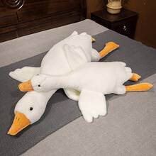 1pcs Large Size Goose Plush Toy Soft Plush Stuffed Duck Pillow Cute Big White Goose Plush Toy Birthday Gift Christmas Gift New Year Gift For Kids Room Decoration