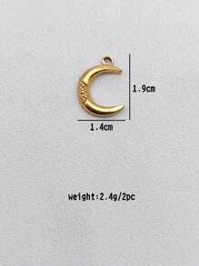 2 Stücke minimalistische personalisierte geometrische Schmuckzubehör, 18 Karat vergoldete Edelstahl Anhänger Halskette, DIY Schmuckherstellung