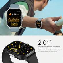 Marsyu Advanced ECG+HRV Smartwatch For Men & Women, 2.01" HD Screen, Real-Time Health Monitoring: Heart Rate, Blood Pressure, Blood Oxygen (SPO2), Apnea Alerts, Stress/Sleep Tracking, Fitness Tracker With Weather & Call Notifications,  Compatible With IOS/Android - pink silicone - 查看 10
