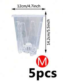 1/3/5 件透明加厚充气兰花盆，带侧排水孔，适合空气植物、百合、蝴蝶兰 - 彩色 - 查看 16