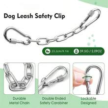 2/1 pièce Boucle métallique de rechange pour collier de chien, crochets de sécurité à double extrémité anti-morsure pour laisses de chien, attache lourde pour collier à griffes, harnais pour chiens