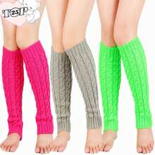 1 Pair Of Aerobic Gym Sports Fitness Ballet Gymnastics Plain Leggings - Xám - Xem 3
