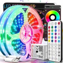 NBBUFF 3ft-100ft(2 Rolls 50ft) Smart LED Strip Lights For Home Decor, With App Control And IR Remote Adhesive Backing Adjustable Brightness Music Sync Timing DIY Scene Modes, LED Lights For Room Decor TV Backlight Birthday Party Kitchen Bedroom Decor Gifts - Multicolor - View 2