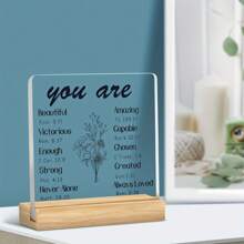 1 Piece, Religious Catholic Spiritual Gifts, Acrylic Creative Desktop Decorations, Multi-Functional Living Room And Office Decorations, Suitable For Christian Women Birthday Gifts, Mother's Day Gifts, Christmas Gifts