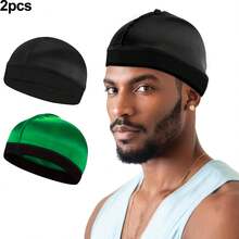 Cappellino da uomo in raso traspirante con effetto turban, cappellino da corsa e fitness con design elastico e regolabile, cuffia sportiva