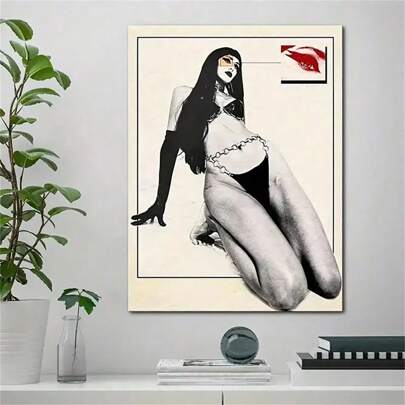 1pc,Vintage Sexy Women Wall Arts,Vibrant And Fashionable Nude Art Room Decor,Dark Academy Style Aesthetic,Vintage Posters Canvas Print, Minimalism Canvas Painting, Suitable For Home Decoration, Bar Cart,Cafe, Patio,Club, Music Room,Birthday Gift,Living Room, Bedroom, Living Room, Home Office, Kitchen,Bathroom Decoration, Wall Decoration Gift 20*28inch, Unframed