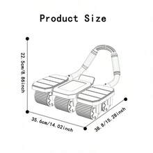 6 Wheel 8 Support Abdominal Muscle Roller, Automatic Rebound Abdominal Wheel Roller, Home Gym Abdominal Muscle Machine - Black - View 2