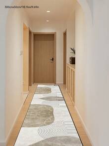 1pc Minimalist Modern Geometric Pattern Rug, Crystal Velvet Carpet, Hallway Rug, Long Corridor Rug, INS Style Rug, Walkway Rug, Decorative Rug, Sofa Seat Rug, Thick Carpet, Home Decor Room Accessory, Living Room Rug, Bedroom Rug, Entryway Rug, Kitchen Rug, Bathroom Rug, Study Room Rug - Multicolor - View 3