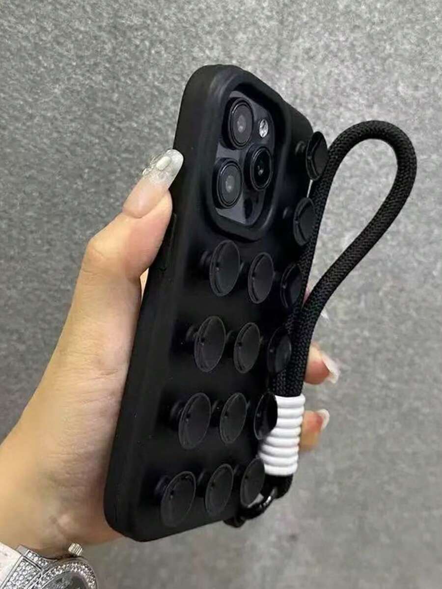 可爱创意吸盘手机壳，兼容 17/17 Air/17 Pro/17 Pro Max/16/16 Pro/16 Pro Max/16E/15/14/13/12/11 Pro Max/11，柔软硅胶手机保护套