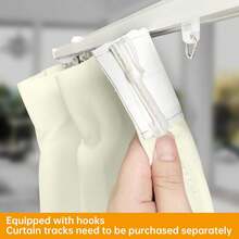 1 Pack 3-Layer Polyester Woven Room Divider Curtains, Bedroom Privacy Blackout Curtains, Thermal Insulation And Noise Reduction Living Room Curtains, Space Divider Curtains, Living Room Ceiling Track Curtains, Suitable For Living Room, Bedroom, Dorm, Office, Cinema, Cafe (White, Beige, Light Gray, Dark Gray, Black Curtains, W100"X H84"/ W100"X H96"/ W100"XH108"/ W120"XH84"/ W120"XH96"/ W120"XH108"/ W180"XH84"/ W180"XH96"/ W180"XH108", Curtain Track/Rod Not Included) - 米色 - 查看 4