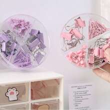 1 Set Multi-Function Paperclips, Binder Clips, Staples Combination Office & School Supplies, Blue, Purple, Green Optional, Desktop Accessories, Office Partner, Graduation, Back To School, Easter, Christmas, Birthday Gifts Room Decor Home Decor Decor Ornaments Home Miniature Things - Sets - View 4