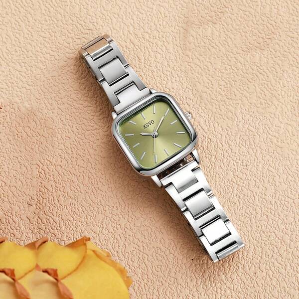 ساعة كوارتز بإطار مربع دقيق وحزام فولاذي، مناسبة لهدايا عيد ميلاد المراهقين والتخرج، تصميم بسيط