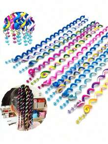 6pcs Girls Colorful Scrunchies Set, Dopamine Hair Ties For Braids, Messy Buns, Princess Hair Accessories, Won't Damage Hair, Suitable For Party, Travel, Performance, Beach, Photo Shoot - 6 PCS - View 3