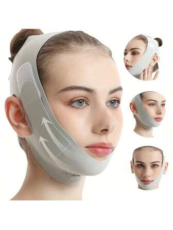 1pc Women V-Face Shaping Mask Sleeping Facial Bandage, Suitable For Daily Wear