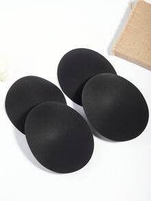 4/6/8pcs Plus Size Women's Bra Inserts, Reusable, Egg-Shaped, Solid Color, Casual, Comfortable, Lightweight & Breathable Bra Pads - Multicolor - View 8