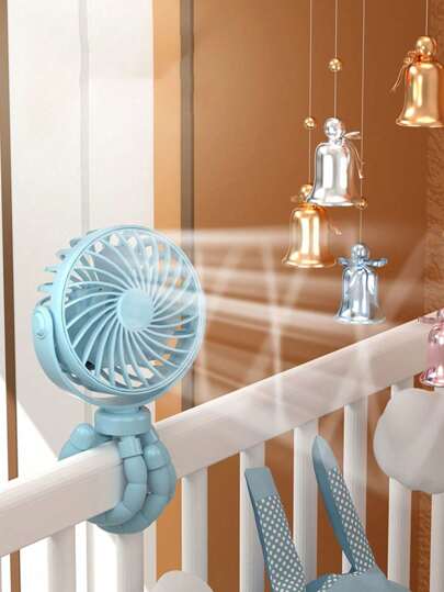 USB Rechargeable Portable Octopus Mini Fan, 3-Speed Foldable Travel Fan With LED Night Light, Equipped With Hanging Structure, Bracket And Packaging, Suitable For Indoor And Outdoor Summer, Strollers, Outdoor, Tables, Kitchens, Offices Summer Cooling,Beach,Travel