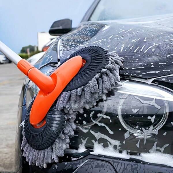 Double Head Hanging 360 Degree Rotating Car Wash Brush 1 Piece