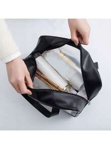 三件套旅行包，包括手提包、单肩包、斜挎包、健身包、过夜包、多口袋鞋袋、干湿分离洗漱包、化妆包、护肤包、学习用品包