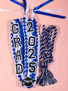 Collar de graduación de fibra de poliéster ligero - Corona de cinta de graduación de doble capa - Cordón de honor - Multicolor - Ver 13