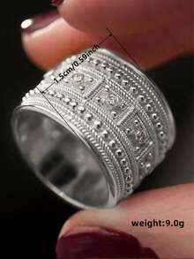 1 pieza Anillo de lujo con circonita cúbica para mujer, regalo del Día de San Valentín, joyería para boda y aniversario - 2# - Ver 6