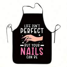 A Charming Apron - Cute Print Design For Hairdressers And Nail Technicians, Cooking And Baking, Fashion Waterproof Kitchen Apron