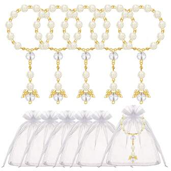 5 Juegos de pulseras con diseño de alas de ángel del amor - Regalo de Bautizo, Regalo de Boda, Regalo de Fiesta, Regalo de Agradecimiento