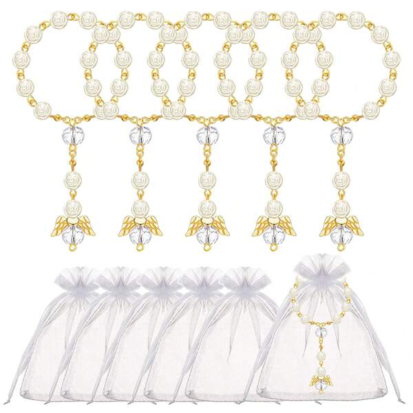 5Sets Love Angel Wings Bracelet Baptism Gift Gift Wedding Party Gift Thank You Gift