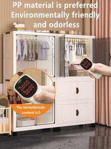 No-Assembly Storage Cabinet Organizer Case, Baby Clothes Wardrobe, Infant Garment Folding Storage Shelf, Plastic Snack Cabinet