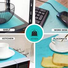 EVA 塑料搁板抽屉衬垫卷 - 防水、防滑、耐磨厨柜垫，防潮防尘抽屉衬垫，适用于橱柜、搁板和冰箱桌垫 - 彩色 - 查看 3