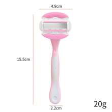 Lâminas para Mulheres, Lâminas para Mulheres para Barbear com 6 Lâminas, Lâminas de Barbear com Tira de Umidade Suavizante e Alça Antiderrapante, Lubrificação de 360° Reduz a Irritação, Remoção de Cabelos, Para Rosto, Braços, Pernas, Mãos, Axilas, Aparador Corporal Feminino, 1 Cabo com 5 Refis de Lâmina, Remoção de Cabelo, Lâmina Facial, Lâmina de Barbear, Removedor de Pelos Faciais, Auto Cuidado Epilador, Ferramentas de Cuidados de Verão, Aparador Corporal para Viagem, Itens Essenciais de Férias