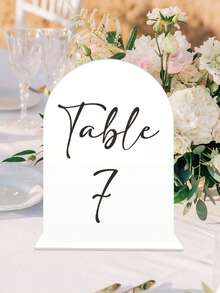 1set Personalised Black Acrylic Table Numbers - Wedding Table Decor - Wedding Signage - Table Signs - Table Numbers - Wedding Stationery - Reception Signs,Wildflower Wedding Table Numbers, Frosted Arch Acrylic Table Numbers, Floral Table Numbers - Multicolor - View 11