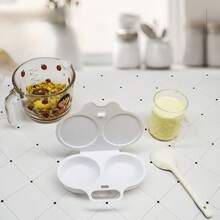 易于清洁的微波炉煮蛋器 - 耐用的塑料蒸蛋器，配有蒸模，非常适合厨房和餐厅，是节日的理想礼物