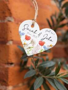 Customized Wedding Tags, Heart-Shaped Personalized Gift Labels, Customized Thank-You Gift Tags (Without Ropes), Suitable For Weddings, Party Gifts, Handicrafts, Christmas, And Gift Packaging - Multicolor - View 3