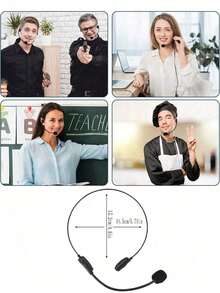 摇滚明星服装配饰耳机，角色扮演假麦克风摇滚明星歌手麦克风头饰万圣节服装配饰道具黑色假麦克风耳机服装道具摇滚明星服装配饰，摇滚明星歌手服装耳机麦克风，头戴式麦克风耳机服装配饰道具适用于万圣节角色扮演音乐派对圣诞节，适合母亲节、婚礼季、毕业季、送给家人和朋友的礼物 - 彩色 - 查看 8