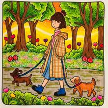 [Must-Have For Hand Painting]: Cozy Girl Life - Coloring Book, Presents Beautiful Scenes In A Minimalist Art Style, Helps You Easily Color And Express Your Unique Creativity In A Relaxing Way. Even On A Busy Day, You Can Relax And Immerse Yourself In Nature. Suitable As A Gift For Mother's Day, Father's Day, Children's Day