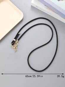 新款可调节编织皮绳斜挎包链条多功能手机挂绳带透明卡