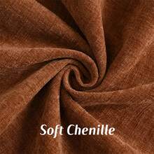 1个/2个雪尼尔枕套（不含枕芯），适用于沙发、家居装饰 - 鏽棕色 - 查看 6