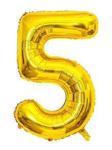 1pc 40-Inch Gold Color Number Foil Balloon, Birthday Party Decor, Photo Backdrop