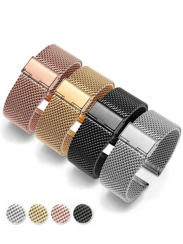1 Stück Edelstahl Uhrenarmband 20mm 22mm Lässig Uhrenarmbänder kompatibel mit Samsung Galaxy Watch3 4 5 6 7 41mm 45mm/Galaxy Active2/Gear, kompatibel mit Amazfit GTR 2/3/4, Mode- und Geschäftsarmband für Smartwatch, Ersatz Armband für Watch GT/GT2 42mm 46mm, kompatibel mit Amazfit GTS 2/2E/2 Mini für Herren und Damen