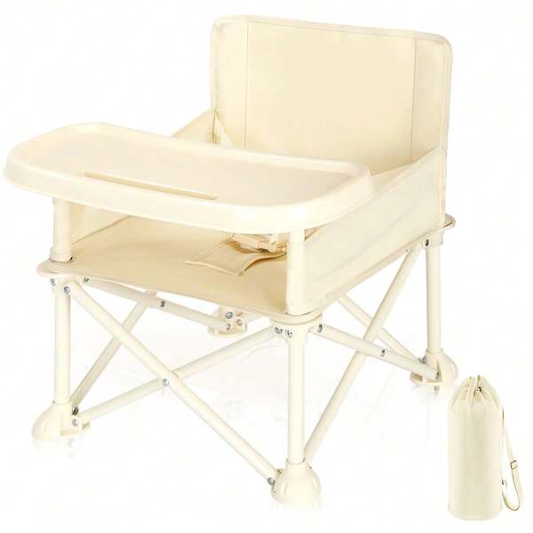 UBRAVOO Baby Chair, Table Chair, Baby Children, Kids Chair, Foldable, Storage Bag Included, Portable, Lightweight, Anti-Slip, Durable, Safety Belt, Load Capacity 44.1 Lbs (20 Kg), Baby Seat, Dining