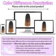 Marley Twist 编织发 18 英寸 Marley Twist 长发 扭发 1/3/8 包 渐变金色非洲卷曲扭发 钩针编织发 合成 Marley 接发 - 漸層棕色 - 查看 7